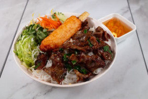 26. Grilled Pork And Shrimp Sugarcane with Vermicelli Noodle