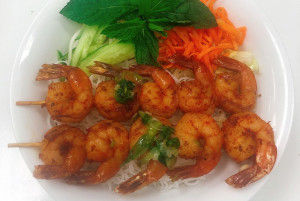 404. Vermicelli with Grilled Shrimps in Satay Sauce (5)