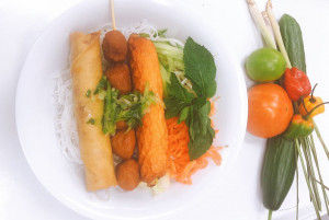 406.Vermicelli with Grilled Meatballs