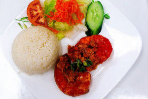 508. Sauteed Jumbo Shrimp (2) on Steamed Rice