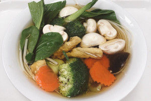 612. Vegetarian Rice Noodle, Tofu & Mushroom Soup