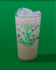 Thé au lait Taro et grass jelly et boba