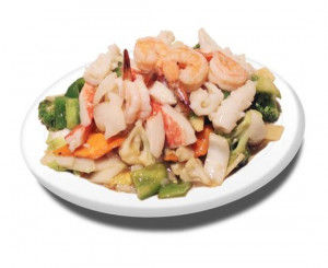 61. Fruits de mer sautés avec légumes / 杂菜海鲜