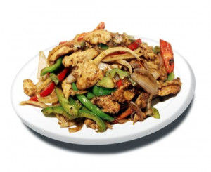 19. Poulet ou bœuf sauté à la citronnelle avec riz / 香茅牛(鸡)肉