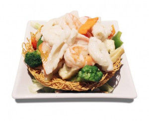32b. Fruits de mer dans un nid d'oiseau / 海鲜巢