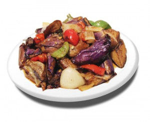 38a. Délicieux Aubergines avec riz / 招茄子