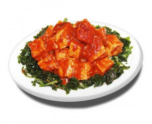 56b. Tofu à la sauce au beurre d'arachides / 花生豆腐