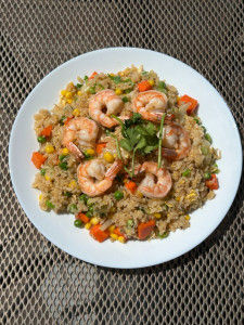 Riz Sauté aux Crevettes / Fried Rice with Shrimps
