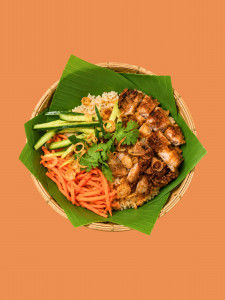 Honey Chicken Sticky Rice — Xôi Gà Nướng Mật Ong
