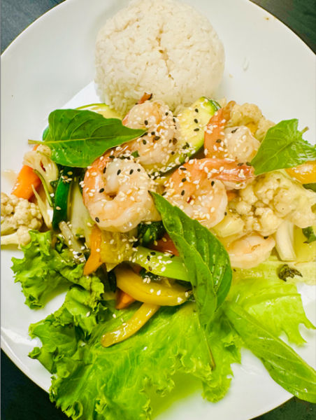 Crevette Sautée avec légumes
