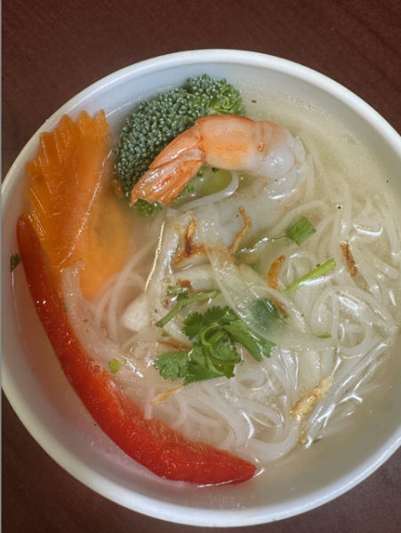 Soupe Tonkinoise aux crevettes (4) et légumes