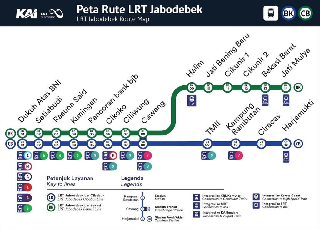 Peta LRT Jabodebek Terbaru 2025, Tersedia Versi PDF 1 Peta LRT Jabodebek