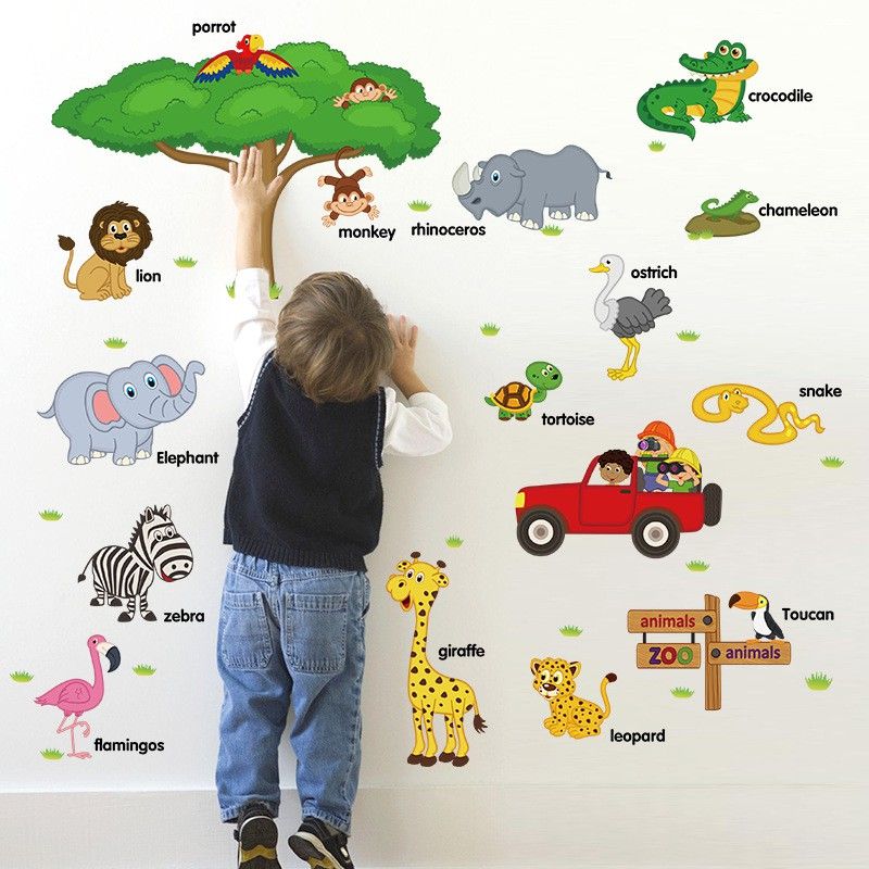 10 Rekomendasi Stiker Dinding Anak yang Lucu, Edukatif, dan Bikin Betah di Kamar! 3 Stiker Dinding Hewan Hutan Ceria