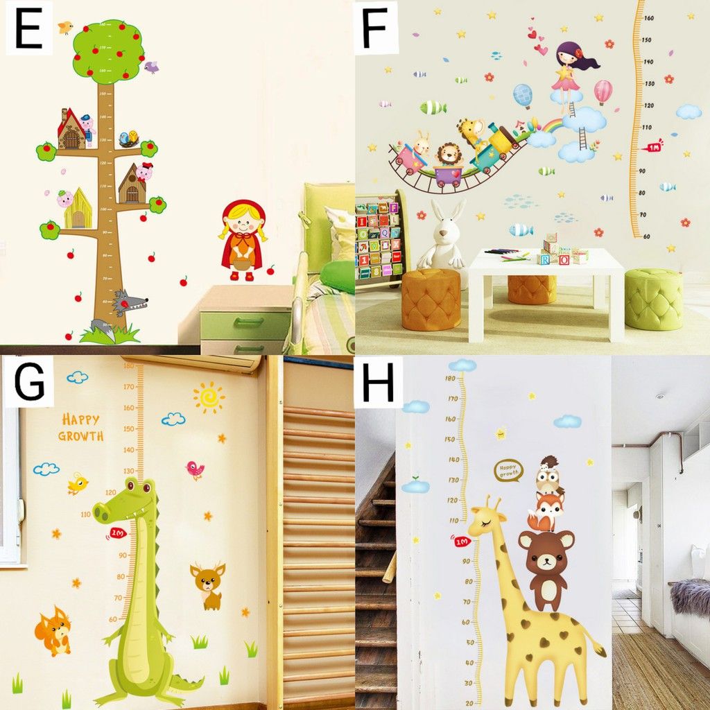 10 Rekomendasi Stiker Dinding Anak yang Lucu, Edukatif, dan Bikin Betah di Kamar! 10 Stiker Dinding Pertumbuhan Anak (Growth Chart Sticker)