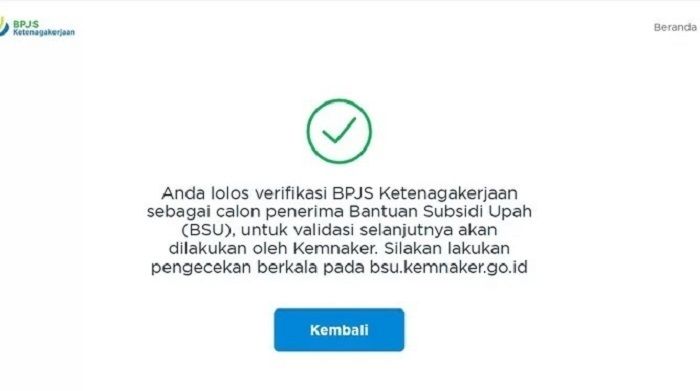 Tanda Lolos BSU 2025 