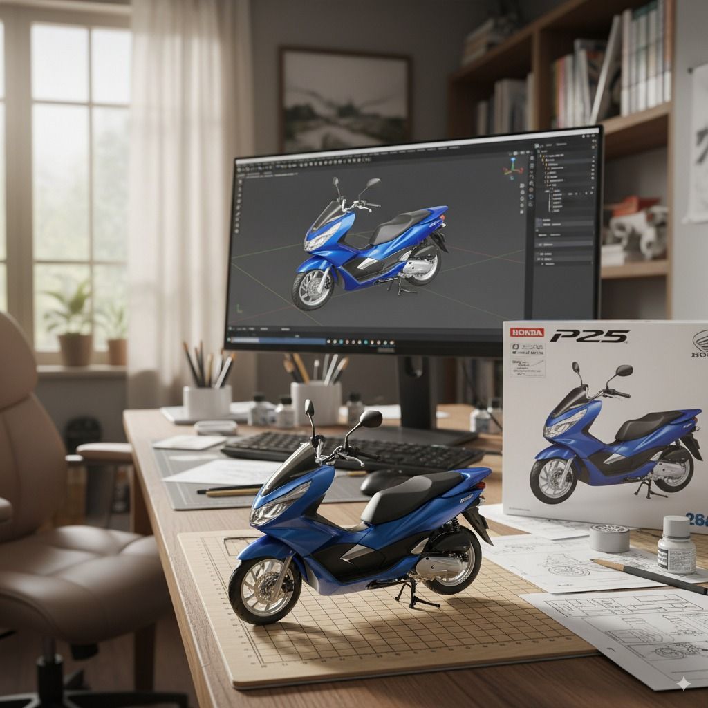 6 Prompt Miniatur AI yang Lagi Viral: Motor, Mobil, Keluarga, Pasangan, dan Lainnya 1 Prompt Miniatur Motor