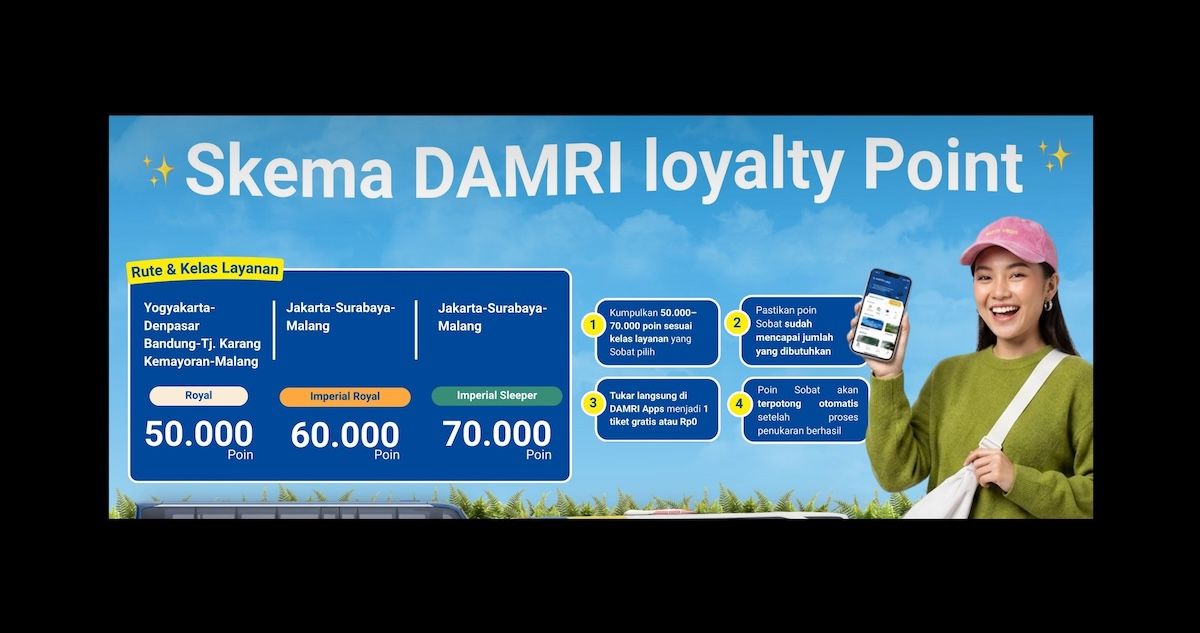 Tiket Gratis DAMRI dari Poin? Ini Cara Tukarnya di Aplikasi, Berlaku Sampai Akhir 2026!