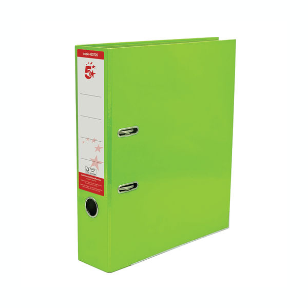 Lever Arch File A4 Green Pk10