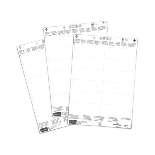 Durable Insert Sheets 100x38mm Pk240