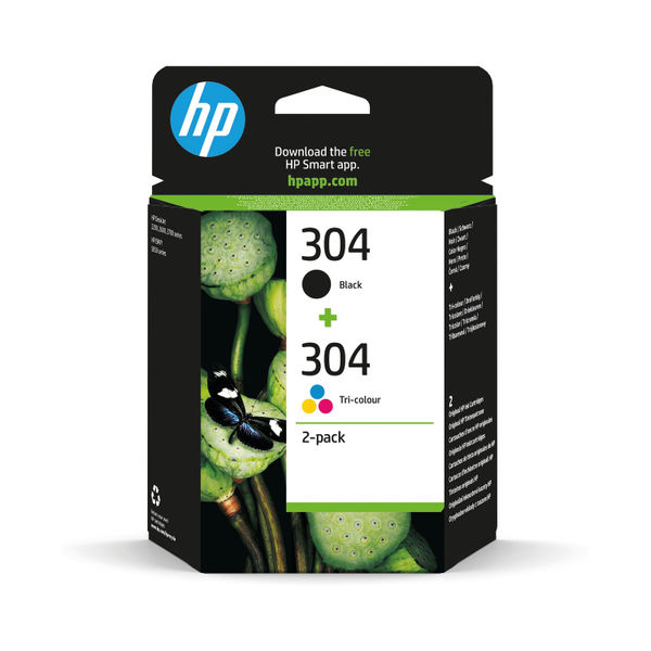 HP 304 Ink Blk/Tri-Col Twinpk CMY