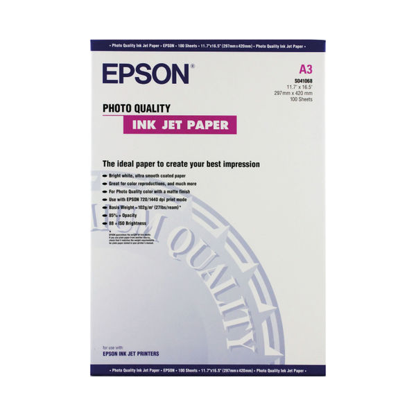 Epson (A3) 102g/m2 Matte Photo Inkjet Max. 1440dpi