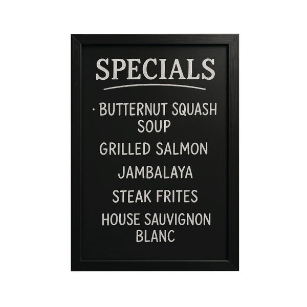 Wall Mount Chalkboard 600x800mm Blk