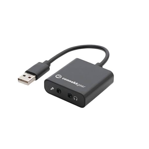 connektgear USB-A 2x3.5mm Stereo Jack Adapter A Male Female 26-2918
