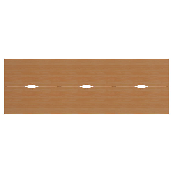Jemini 6 Person Bench Desk 4200x1600x730mm Beech/White KF809142