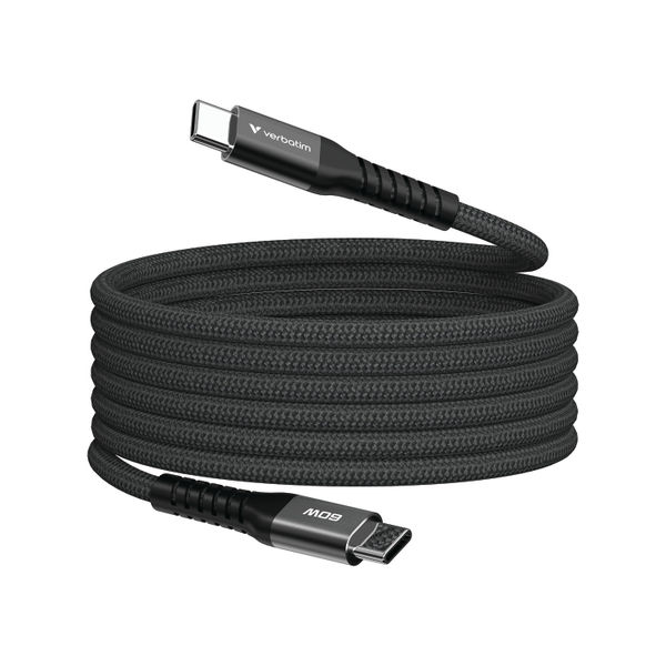 Verbatim Sync + Charge Magnetic Cable 60W USB-C to USB-C 120cm Black 31859