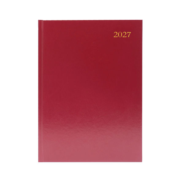 Desk Diary WTV A5 Burgndy 2027