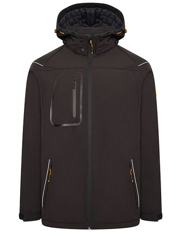 JCB Trade Hooded Softshell Black L