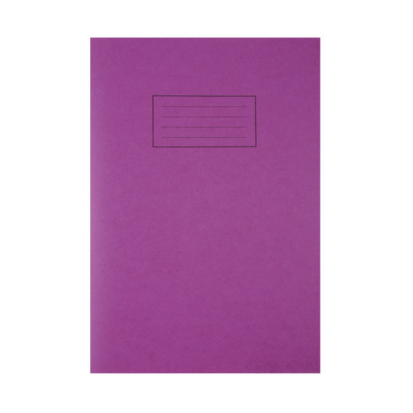 Silvine Exercise Book A4 Purple Pk25