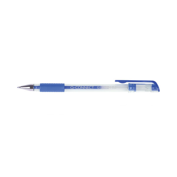 Q-Connect Grip Gel Roll Pen Blu Pk10