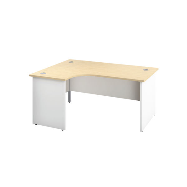 Jemini Switch Rdl LH Desk Maple/Wht
