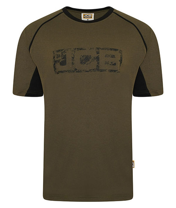 JCB Trade Tshirt Olive/Black XL