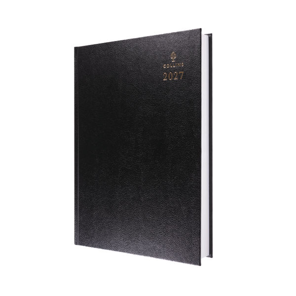 Collins A4 Desk Diary 2 Pages Per Day Black 2027 4727