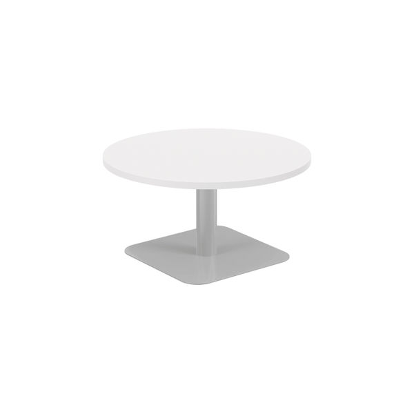 5 Star Forge Low Round Table 800mm White/Silver KF800183