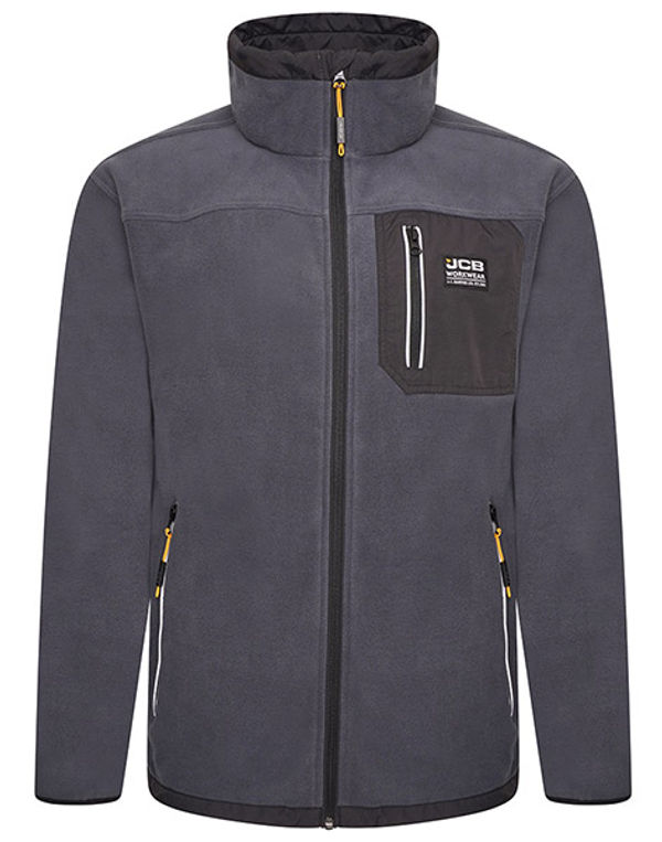 JCB Trade Fleece Full Zip Stl Blue S