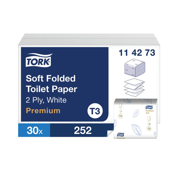 Tork T3 Folded Toilet Tissue 2 Ply Pk30
