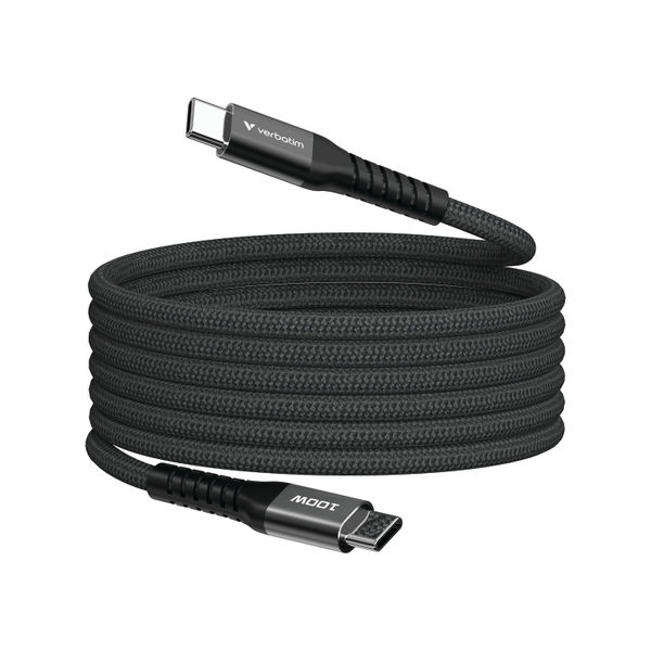 Verbatim Sync + Charge Magnetic Cable 100W USB-C to USB-C 120cm Black 31863