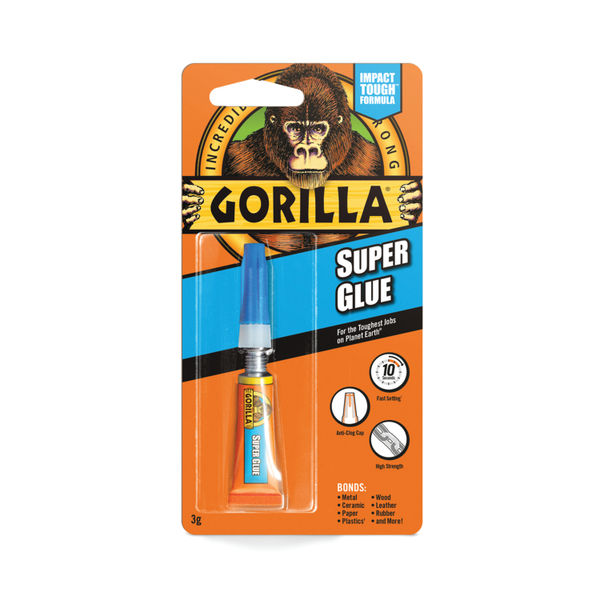 Gorilla Super Glue 3g Clipstrip Pk10