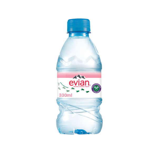 Evian (330ml) Natural Mineral Water Bottle Plastic (1 x