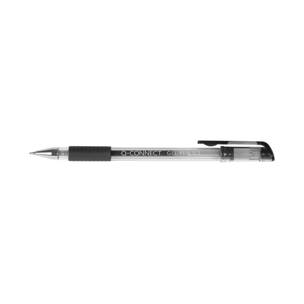 Q-Connect Gel Pen 0.3mm Ln Blk Pk10