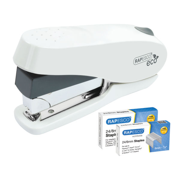 Rapesco Luna Stapler 50sh White 1467