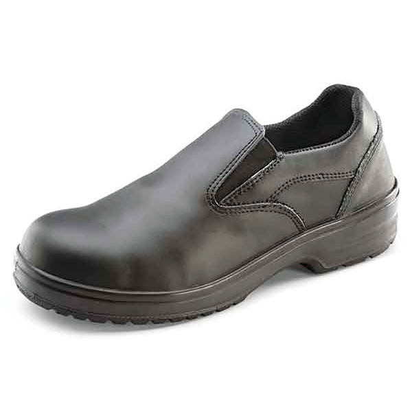 Ladies Slip-On S1 Shoe 1Pr Blk 5