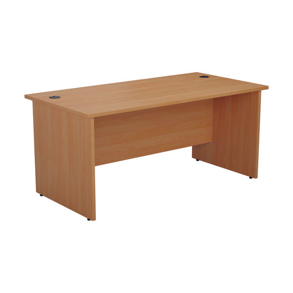 Jemini Rectangular Panel End Desk 1800x800x730mm Beech KF804529