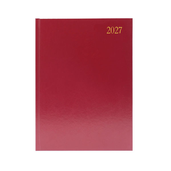 Desk Diary WTV A4 Burgundy 2027
