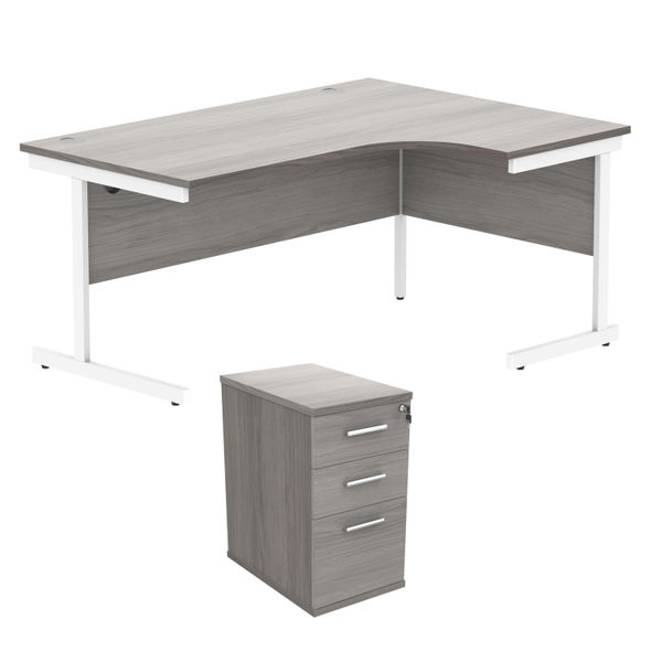 Astin Radial RH Desk +Ped 1612 AGOak