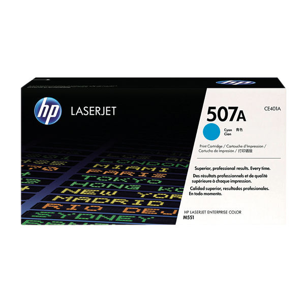HP 507A LaserJet Toner Cyan CE401A