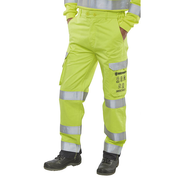 Hi Vis Trousers SYlw/Navy Blue 40T